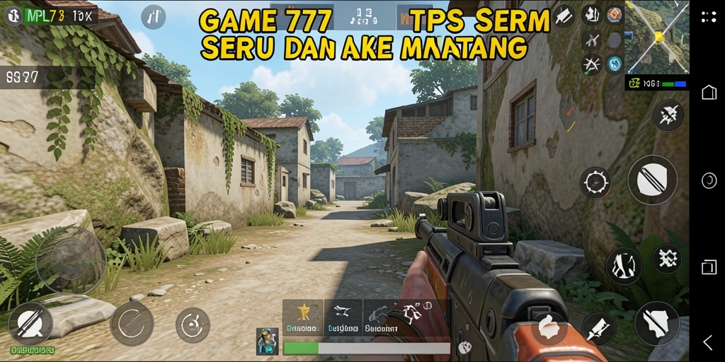 Screenshot utama MPL777 menampilkan aksi tembak-menembak yang intens dalam game TPS.
