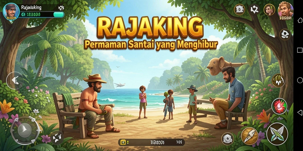 Tampilan gameplay RAJAKING yang santai dan menyenangkan.
