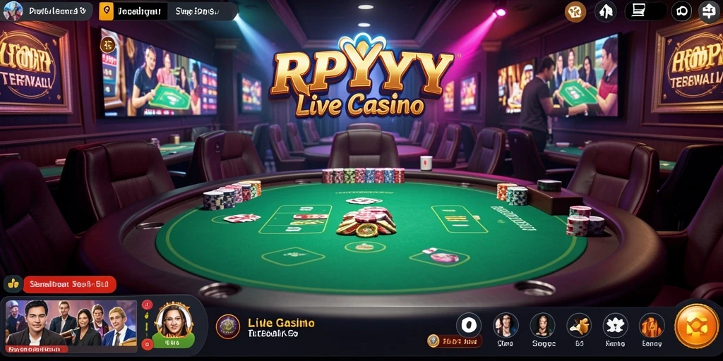 Tampilan gameplay Live Casino RPYYY yang mendebarkan dan interaktif.