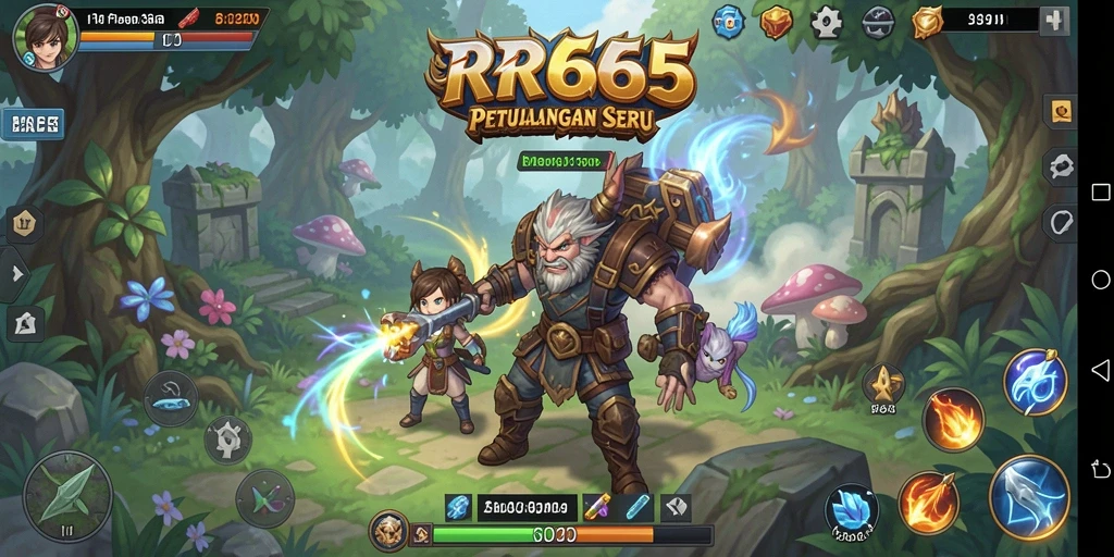 Tampilan gameplay menakjubkan dari RR666 dengan aksi RPG yang intens.